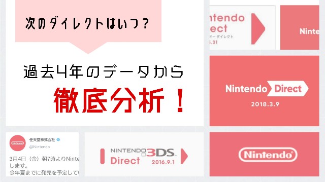 次のダイレクトはいつ 過去4年のデータから徹底分析 ゲームのきおく