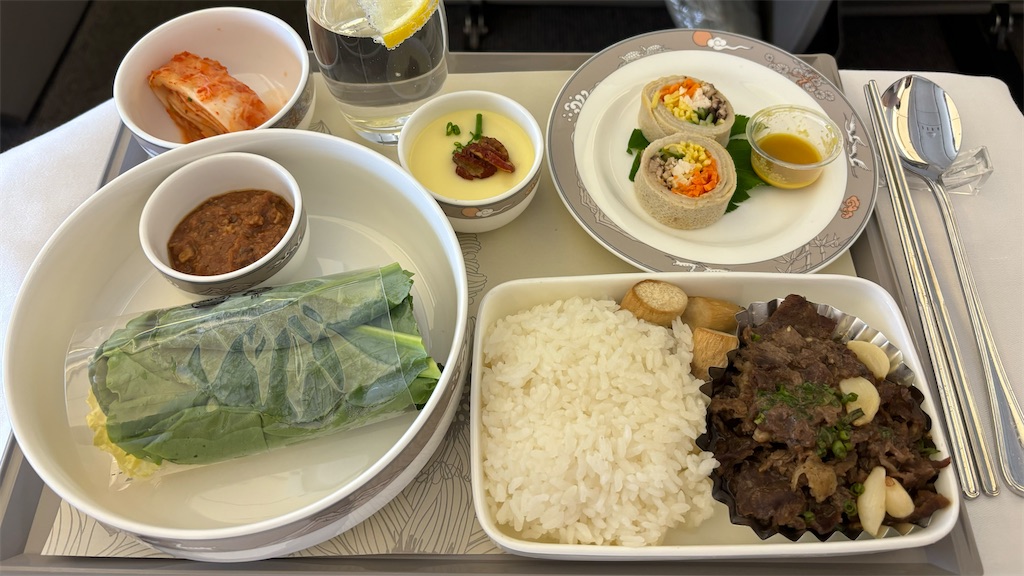 大阪〜タシケント ビジネスクラス搭乗記　機内食