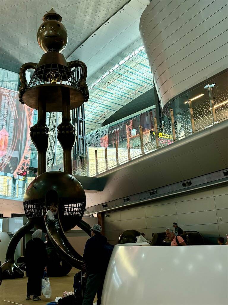 ハマド国際空港の滑り台