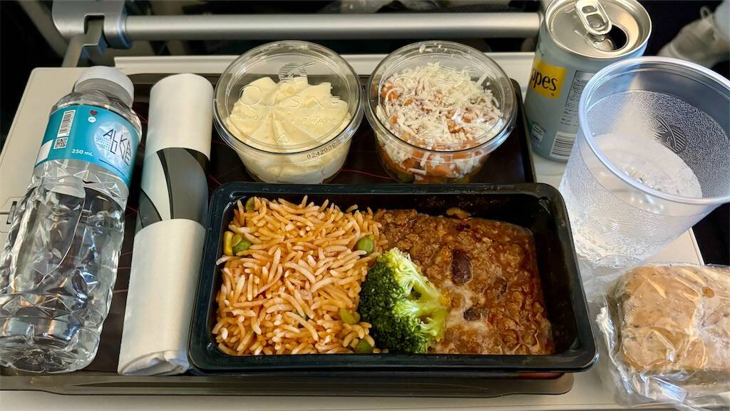カタール航空の機内食