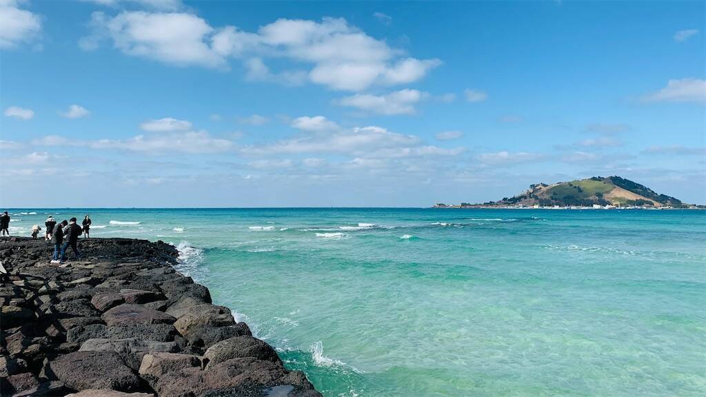 チェジュ島の海