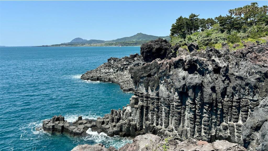 チェジュ島の柱状節理