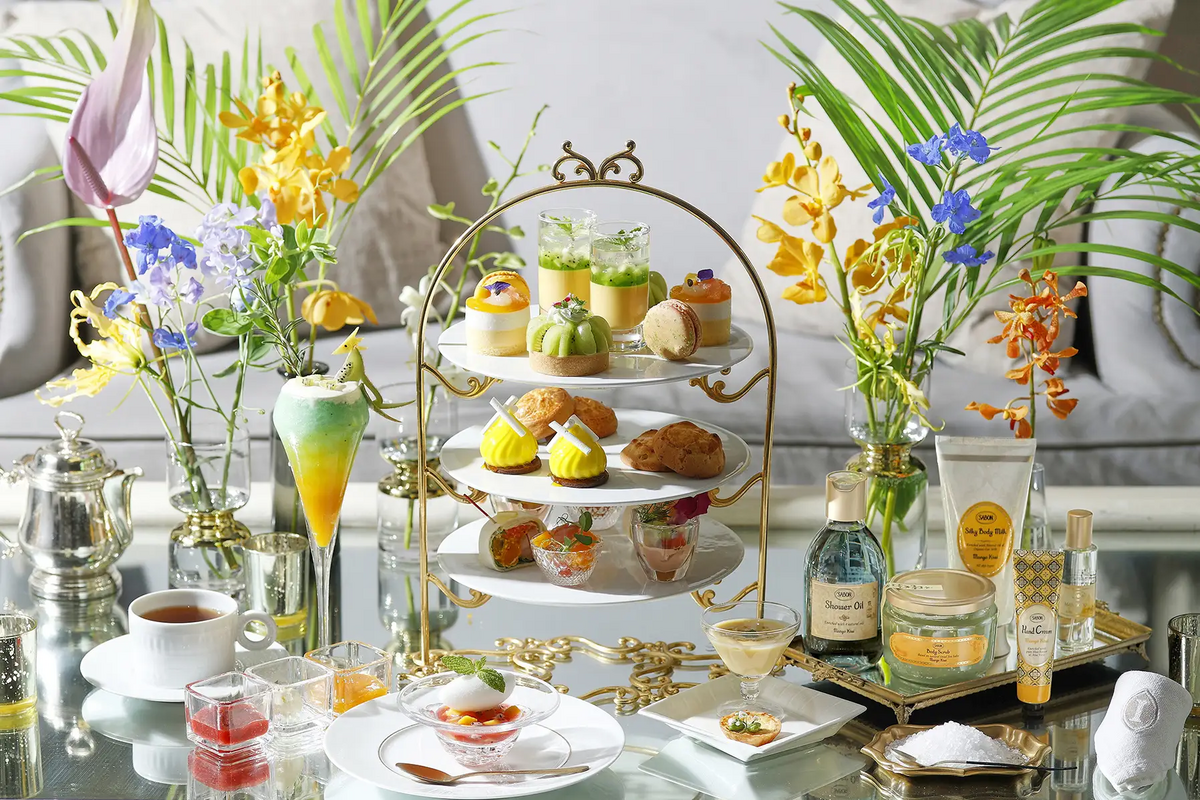 【ホテル インターコンチネンタル 東京ベイ】「SABON」とコラボアフタヌーンティー。爽やかな夏のマンゴー＆キウイを使ったプリンやタルトなど
