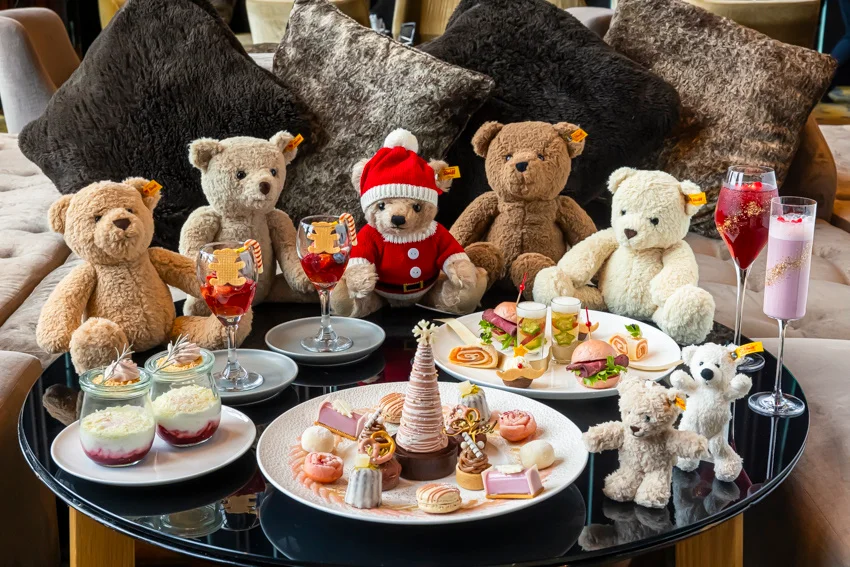 【ザ・プリンスギャラリー 東京紀尾井町】テディベアブランド「シュタイフ」とコラボアフタヌーンティー。クリスマスをテーマにしたショコラやマカロンなど