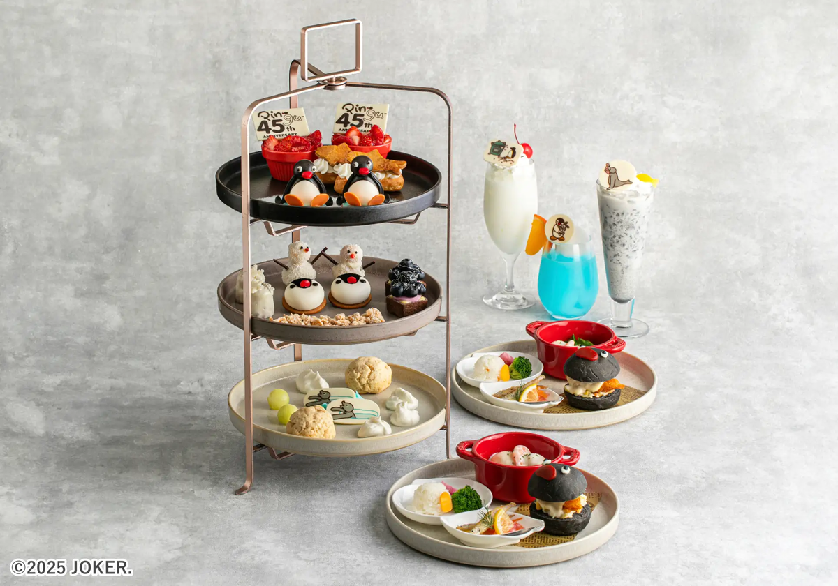 【新横浜プリンスホテル】”ピングー45周年記念”コラボアフタヌーンティー。ピングーたちの楽しい午後を表現したムースやマフィンなど