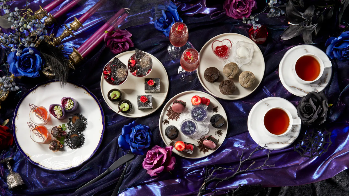 川越プリンスホテル「Dark Halloween Afternoon Tea Set～Villains Night～」