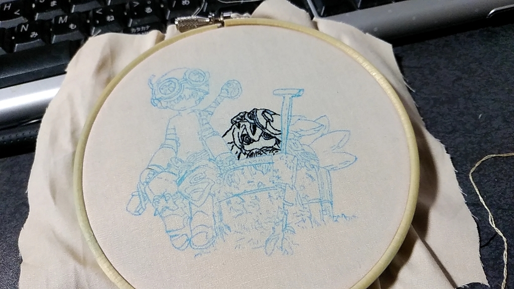 メイドインアビス】6巻表紙の黒糸刺繍【レグとファプタ】 其の弐