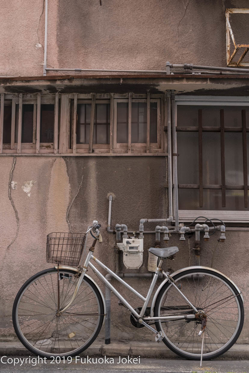 福岡スナップ写真　清川　自転車のある景色