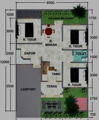 denah rumah 1 lantai 3 kamar denah rumah 1 lantai 3 kamar