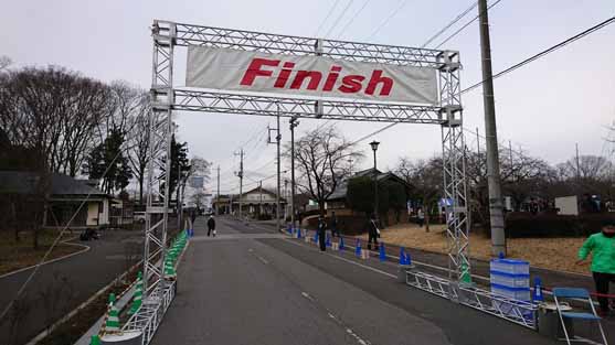下野市天平マラソン大会ゴール地点の様子