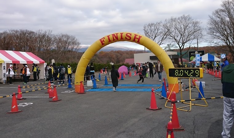 那須高原ハーフ＆ファミリーマラソン２０１８ゴール地点の様子