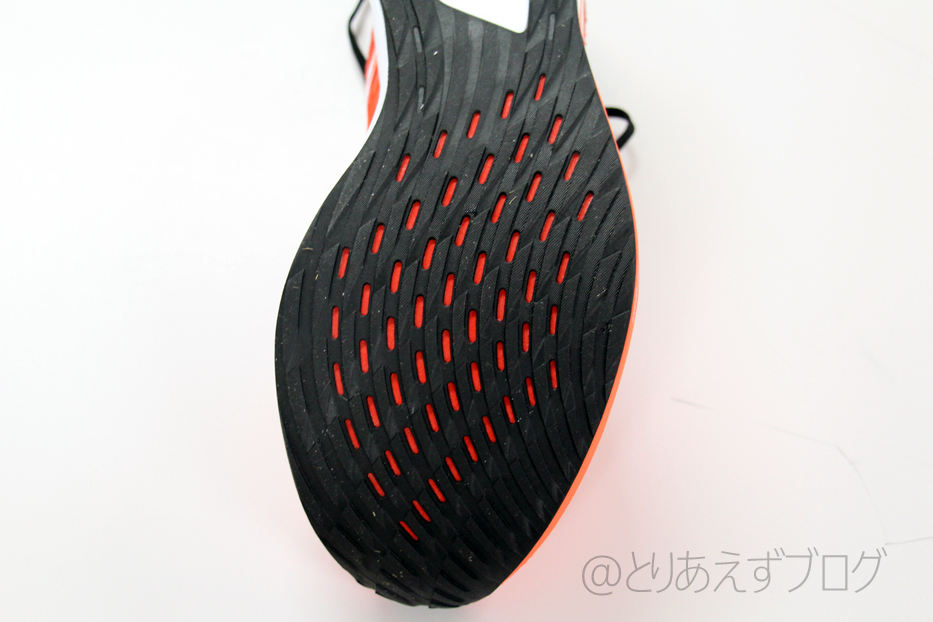 ASICS MAGIC SPEEDのアウトソールのつま先 ASICS MAGIC SPEEDのアウトソールのつま先