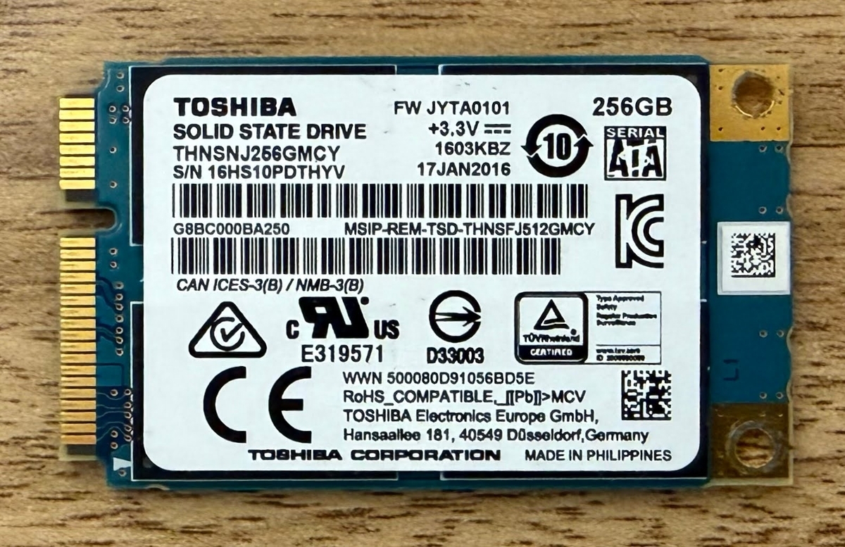 PC-LM750HSに mSATA SSD取り付け & 初期化とパーティション作成 #Linux