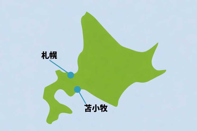 北海道苫小牧の地図