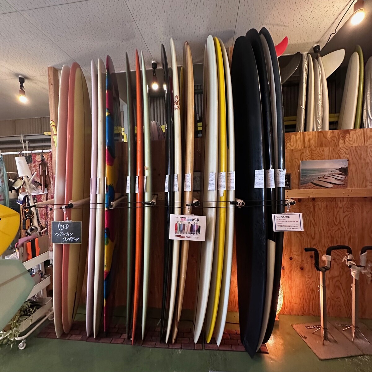 HINDI CROSS ロングボード イエロー　埼玉県三郷市　直接取引のみ カリフォルニア一流人気ブランドのロングボード専門店シーコングの中古