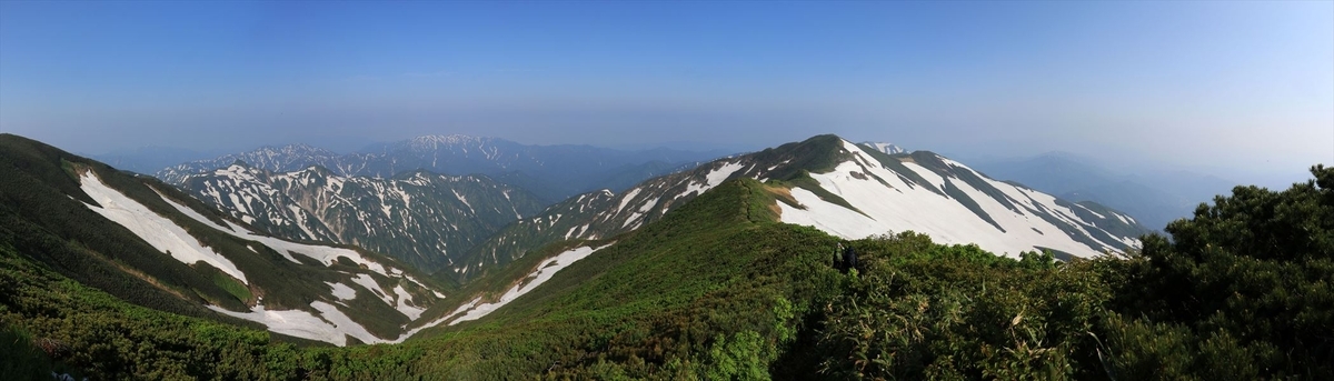 地神山(飯豊連峰の扇ノ地神の展望)