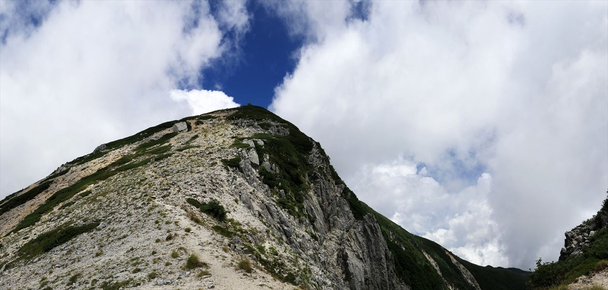 空木岳の登山道（赤梛岳）