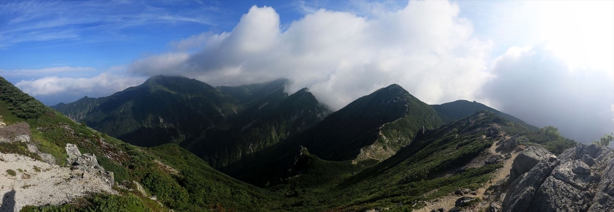 大滝山の展望（中央アルプス）