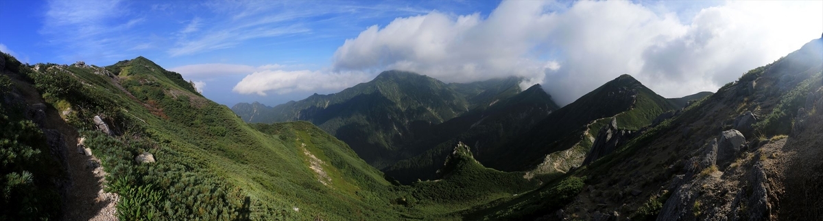 中央アルプスの景色（大滝山）