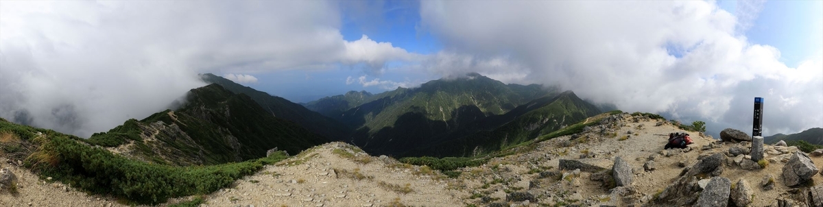檜尾岳の展望（中央アルプス）