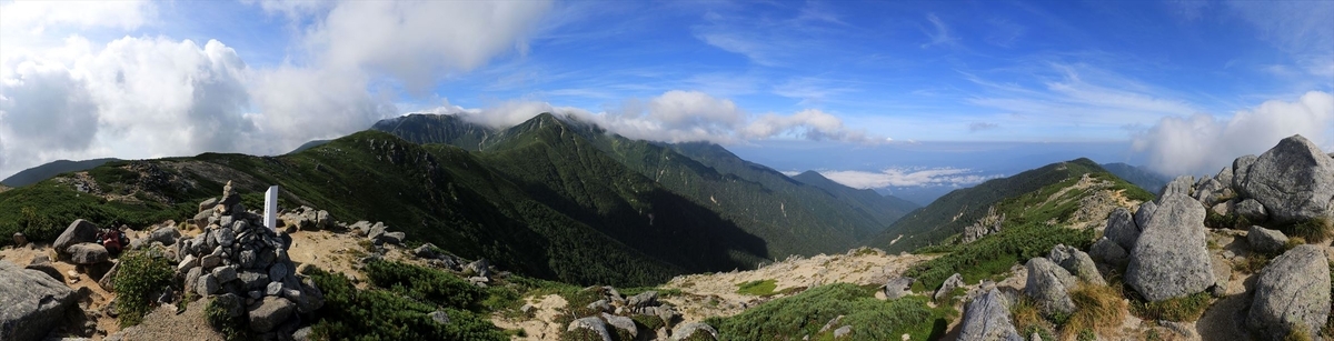 木曽駒ヶ岳（将棊頭山の展望）