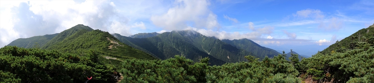 木曽駒ヶ岳と将棊頭山（中央アルプス）