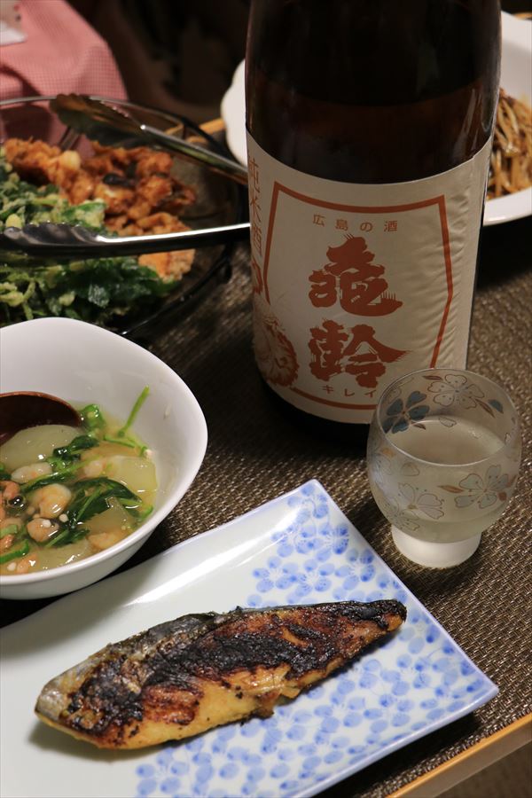日本酒とサワラの西京焼き（亀齢の純米クラシック）