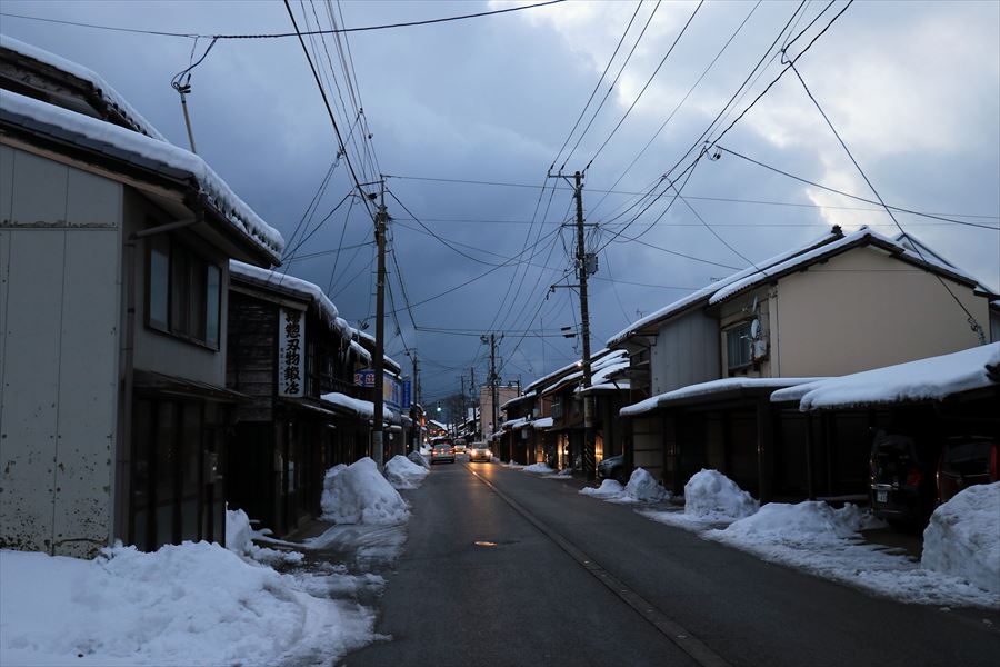 村上市 町屋 古い 町並み 景観 雪景色 新潟県