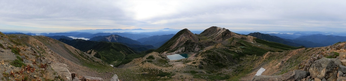 白山 大汝峰 展望 御前峰 9月 百名山 石川県