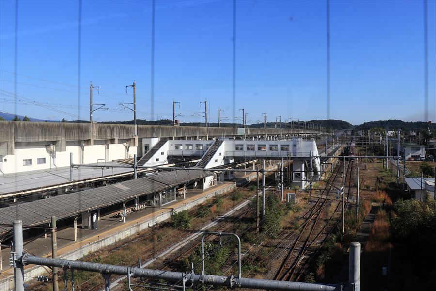 黒磯駅 構内 ホーム 跨線橋 展望 景色