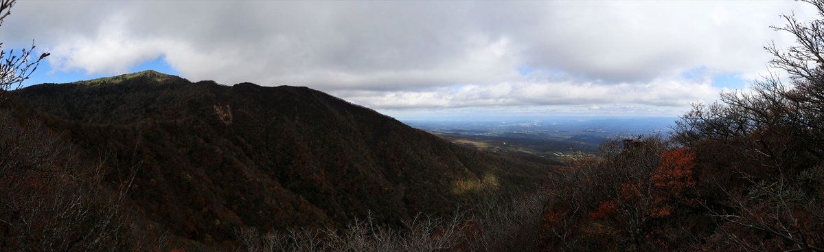 南月山 関東平野 那須塩原 黒尾谷岳 登山道 展望