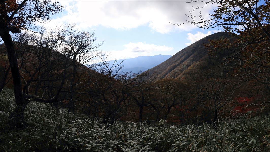 高原山 黒尾谷岳 南月山 展望 登山道 途中