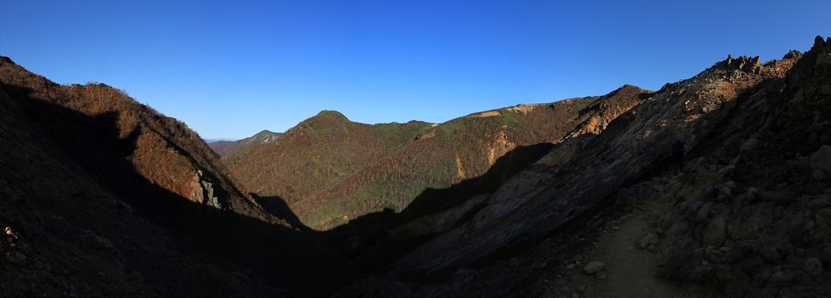 朝日岳 那須岳 登り坂 隠居倉 展望