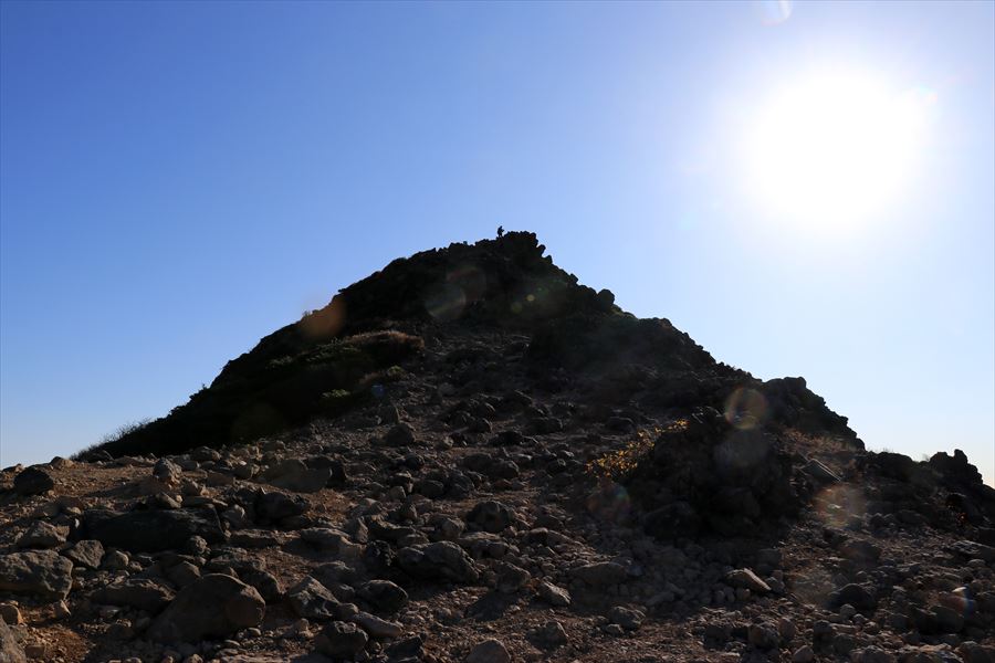 朝日岳 山頂直下 展望 那須岳