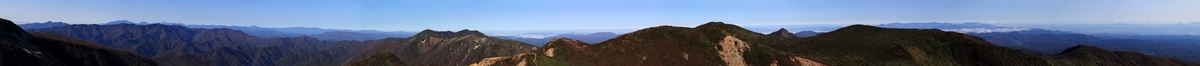 朝日岳 那須岳 山頂 展望 望遠 見える山