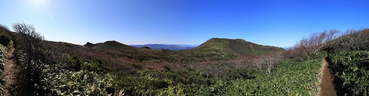 三本槍岳 朝日岳 那須岳 展望 赤面山分岐