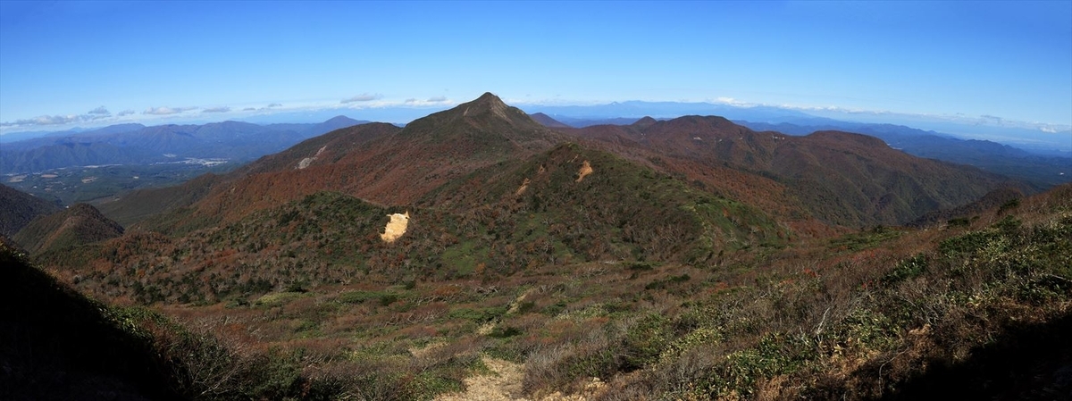 甲子旭岳 登山道 縦走路 那須岳