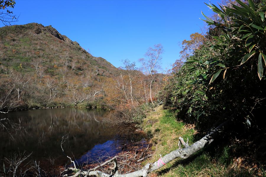 坊主沼 池塘 甲子旭岳 那須岳