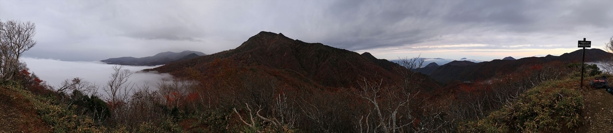 甲子山 山頂 甲子旭岳 那須岳 展望 パノラマ