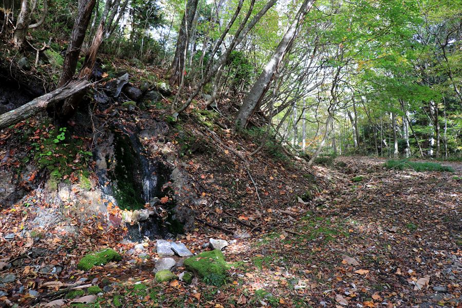 二岐温泉 二岐山 登山口 御鍋神社 林道歩き 水場 