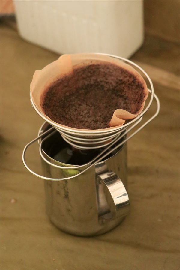 コーヒー ペーパードリップ 登山 二岐山