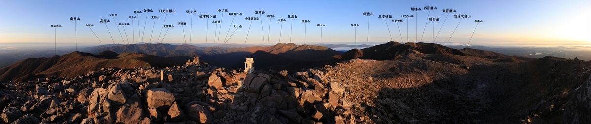 茶臼岳 那須岳 山頂 山座同定 展望