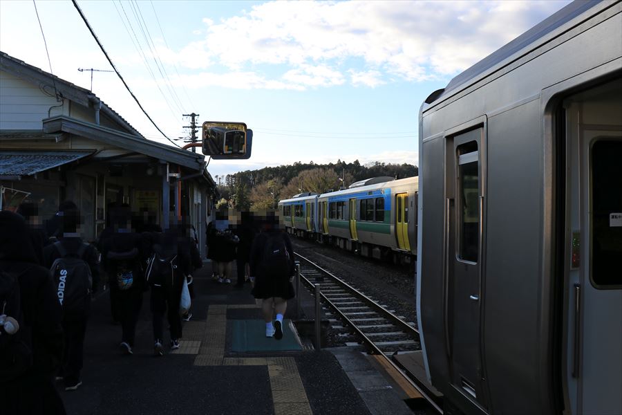 久留里駅 ホーム ラッシュ 久留里線 千葉県