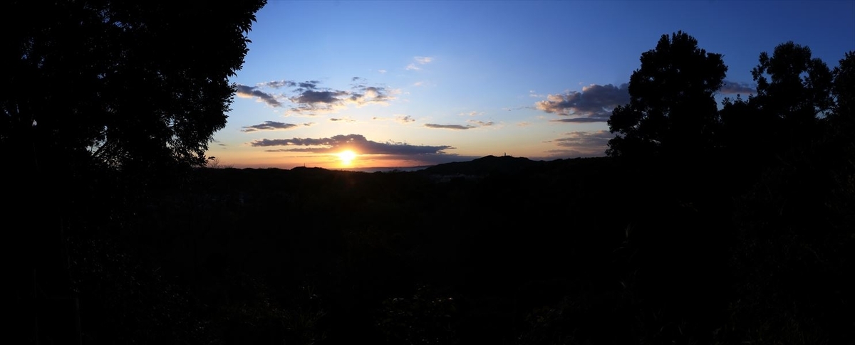 佐貫城 展望台 夕日 景色 富津市 千葉県