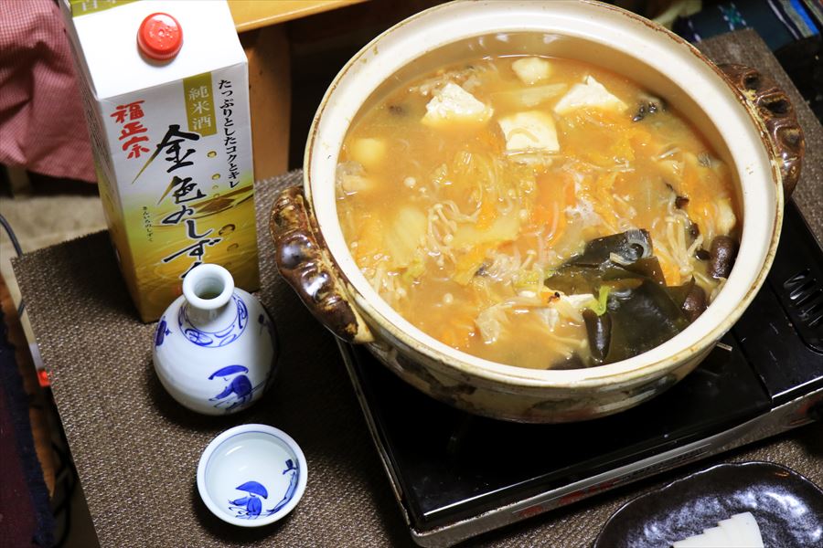 福正宗 純米酒 金色のしずく 燗酒 福光屋 あんこう鍋 料理 日本酒