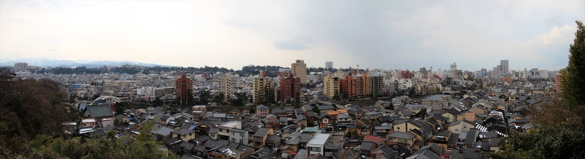 卯辰山公園 展望 金沢 町並み 石川県