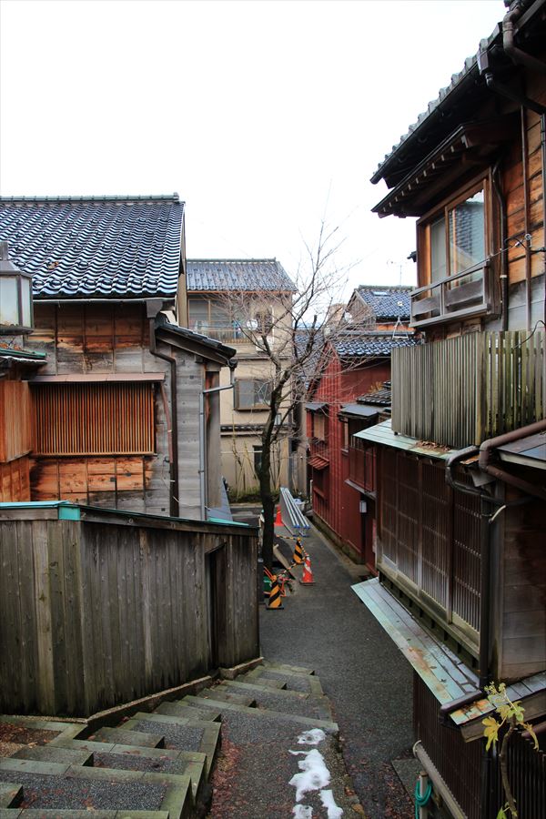 暗がり坂 主計町 重要伝統的建造物群保存地区 町並み 金沢 石川県
