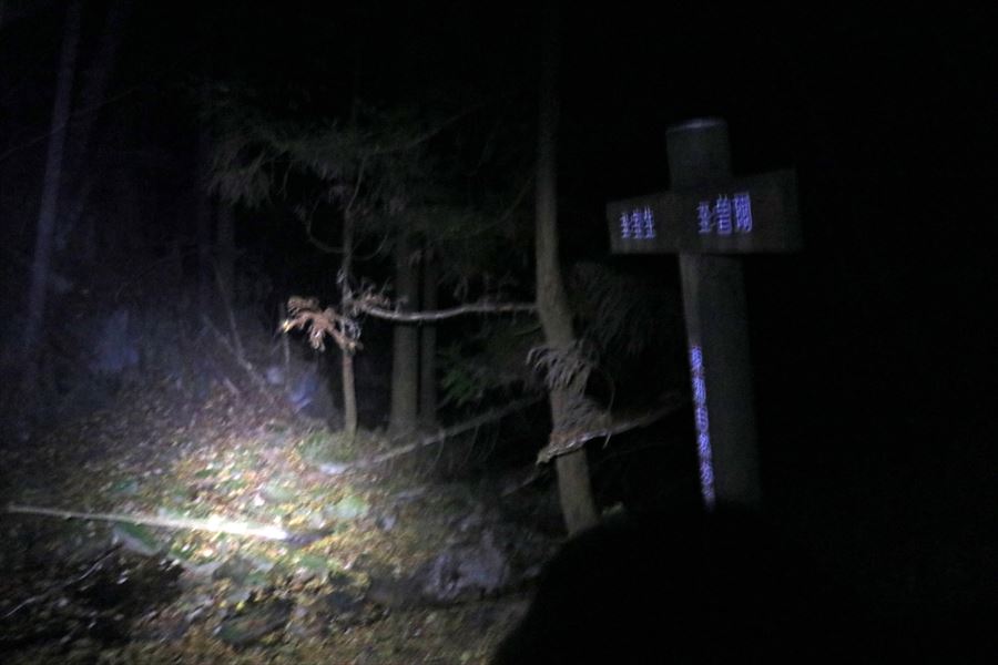 室生寺 クマタワ峠 東海自然歩道 登山道 夜間 ナイトハイク