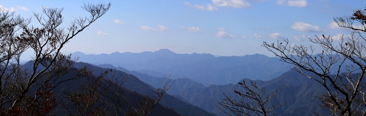 龍辻山 展望 望遠 大峰山 尾鷲道 台高山脈