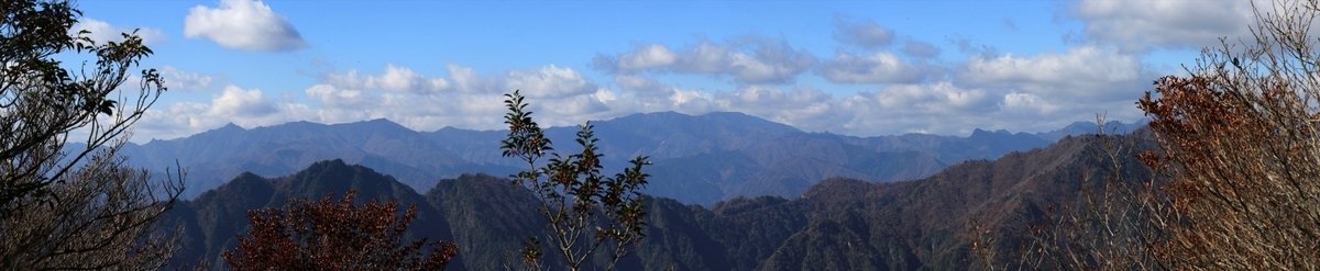 中ノ嶺 山頂 展望 尾鷲道 台高山脈
